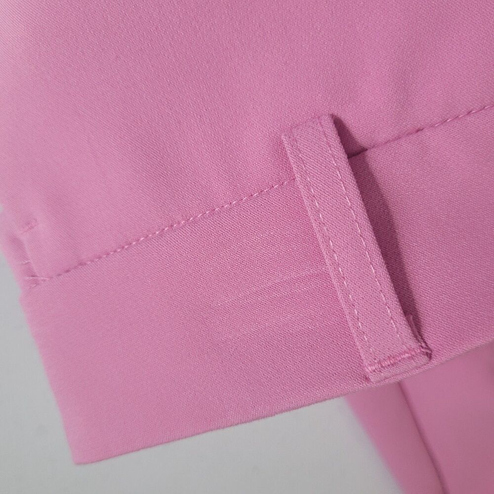 Joie size 8 pants trousers pink elastic waist button zip pockets wide leg - Picture 6 of 13